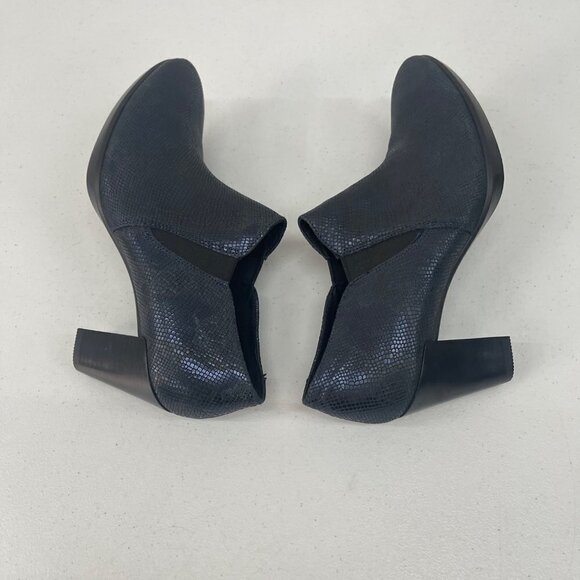 Ecco Shape 55 Plateau Stack Shootie Leather Pump Slip On Shoe Womens 40 US 9-9.5 - Picture 6 of 9